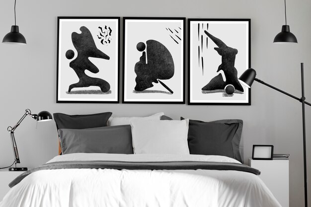 Innenarchitektur mit Fotorahmen an der Wand