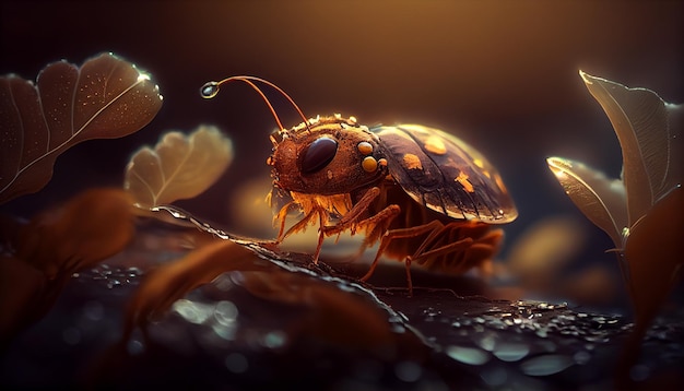 Kostenloses Foto insekt nahaufnahme natur kleine kreatur generative ki generative ki