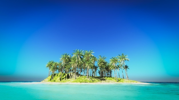 Kostenloses Foto insel vom meer aus gesehen