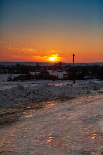 Inspirierende Ansicht des Sonnenaufgangslichts