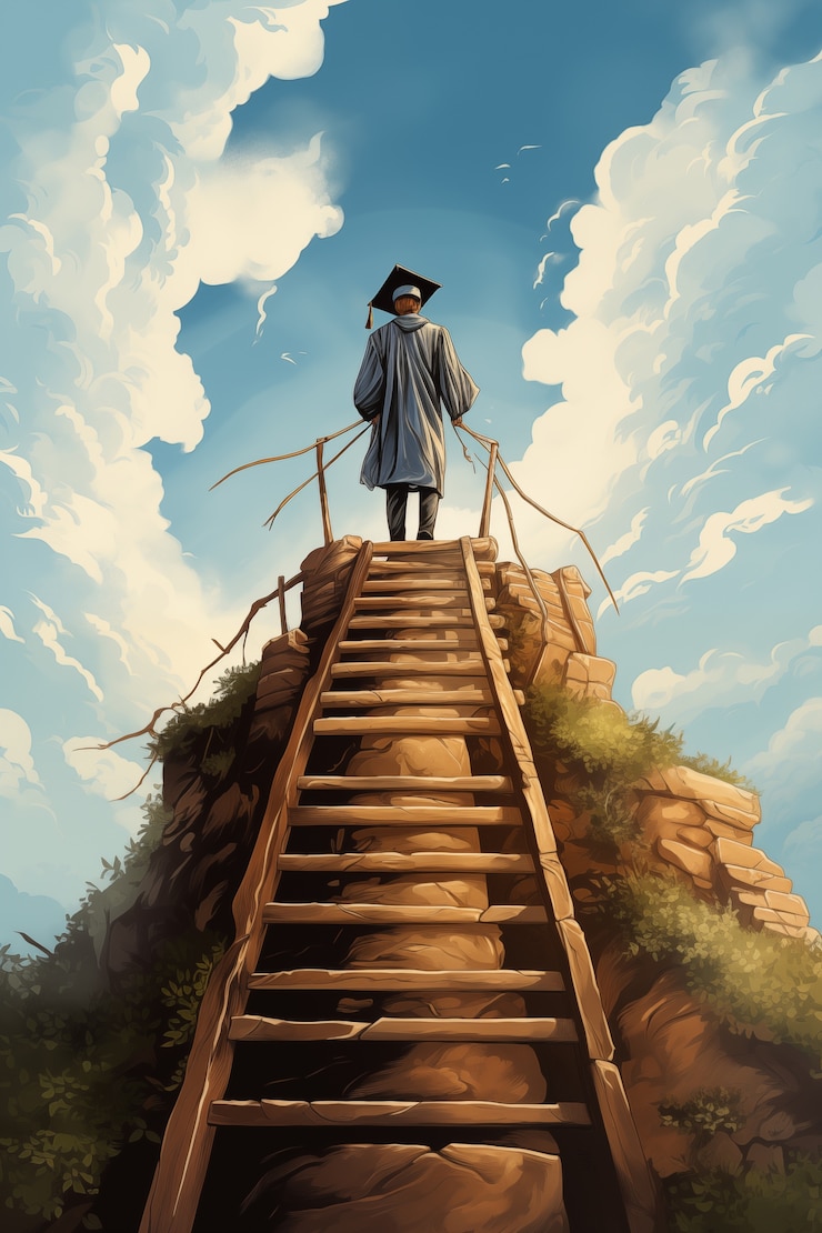 Kostenlose Foto internationaler tag der bildung im cartoon-stil