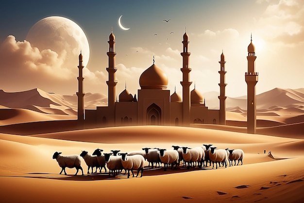 Kostenloses Foto islamische hintergrundillustration