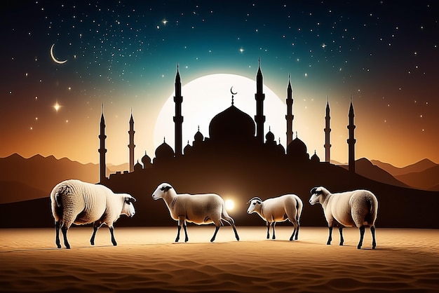 Kostenloses Foto islamische hintergrundillustration