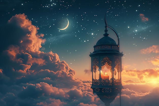 Kostenloses Foto islamische ramadan-fanstern im fantasy-stil