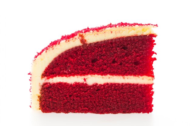 Isolierte rote Samtkuchen