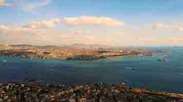 Kostenloses Foto istanbul und bosporus aus der vogelperspektive