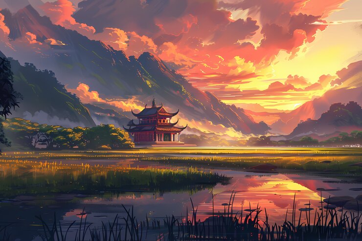 Japan Hintergrund digitale Kunst
