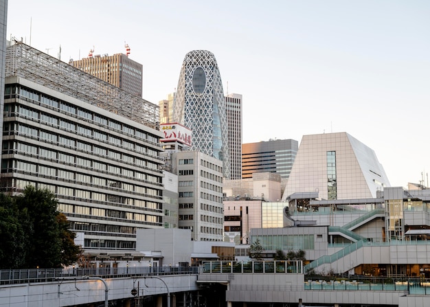 Japanische Architektur der Stadtlandschaft