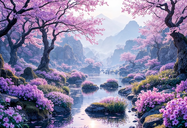 Japanische Fantasie-Landschaft