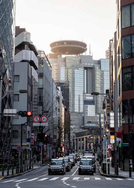 Kostenloses Foto japanische gebäude der stadtlandschaft