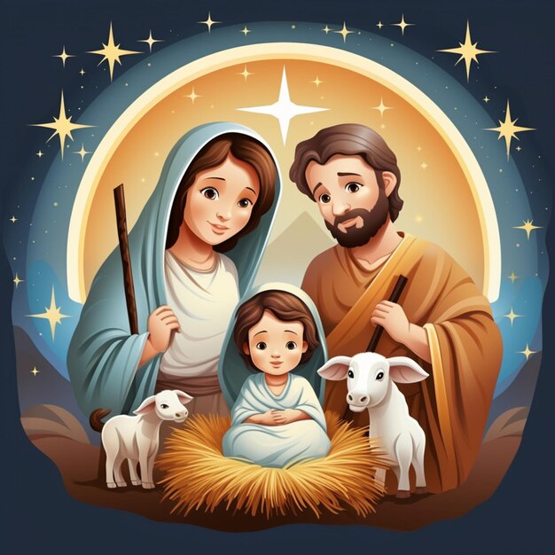 Jesus in der Krippe Weihnachten