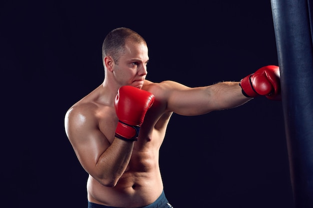 Junge Boxer Boxen