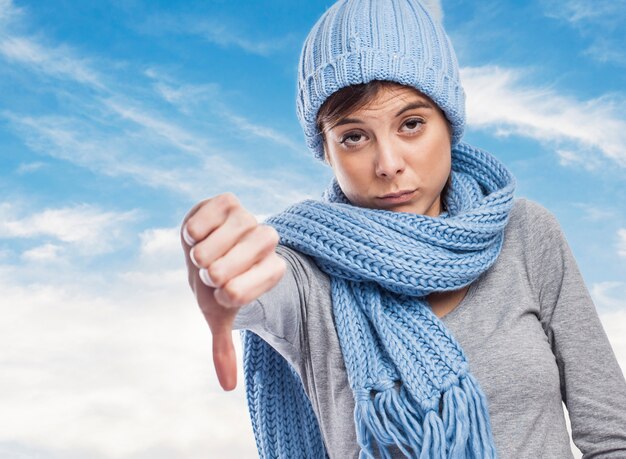 junge Hand Tag Enttäuschung Scheitern