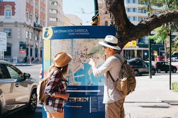 Junge Touristen in der Großstadt