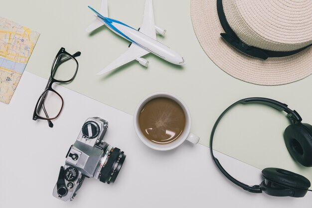 Kaffee in der Nähe von touristischen Lieferungen