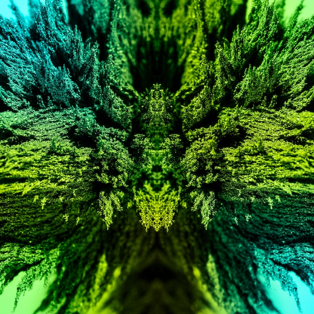 Kaleidoskopischer grüner abstrakter magnetischer metallischer Rasierhintergrund