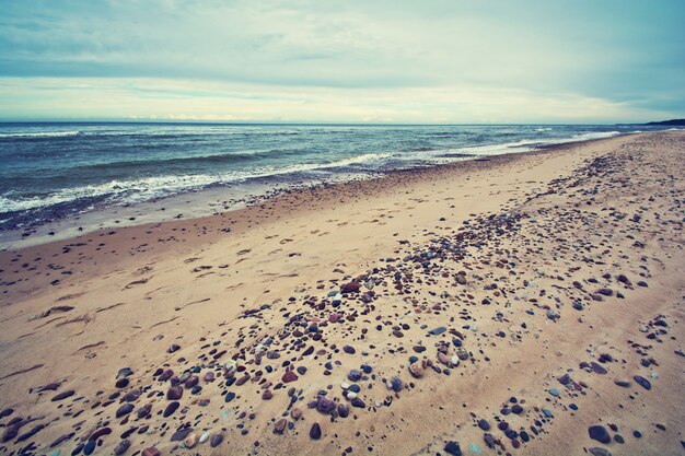 Kaltes Meer in Vintage-Farben.