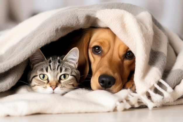 Katze und Liebe sind zärtlich zueinander