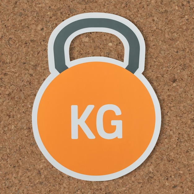 Kettlebell schwere gewicht anhebende ikone