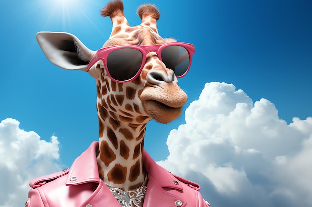 KI-generiertes Bild eines Giraffenporträts