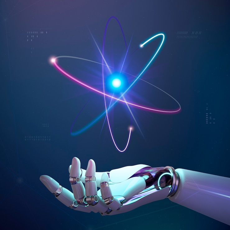 Kostenlose Foto ki-innovation in der kernenergiebranche, disruptive technologie für intelligente netze