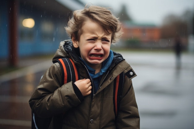 Kostenloses Foto kind, das in der schule wegen mobbing leidet