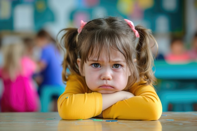 Kostenloses Foto kind, das in der schule wegen mobbing leidet