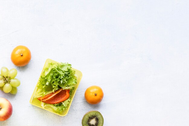 Kinder gesundes Essen Hintergrundbild, Vorbereitung der Lunchbox