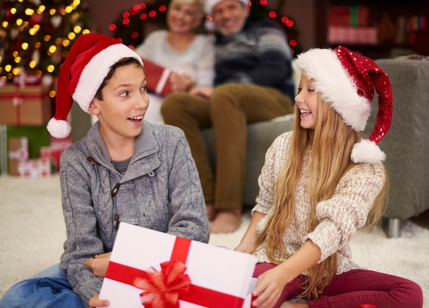 Kinder hatten kein so tolles Geschenk erwartet