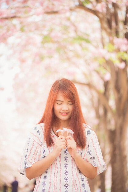 Kirschblüten asiatischen Spaß glückliche Sakura