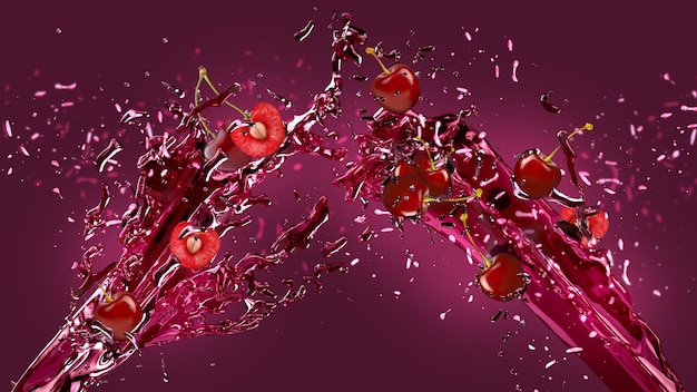 Kirschsaft splash Hintergrund