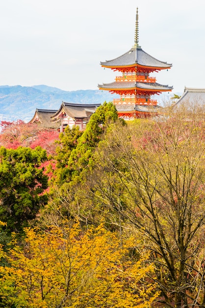 Kostenloses Foto kiyomizu deratempel in kyoto bei japan