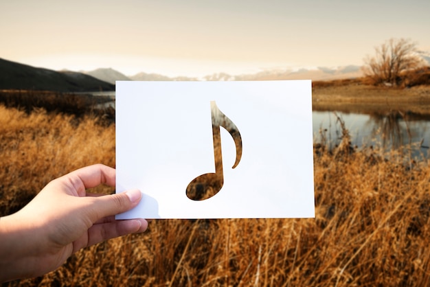 Kostenloses Foto klang der musik perforierte paer musiknote