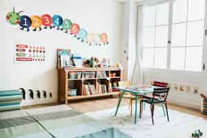 Kostenloses Foto klassenzimmer der kindergarten-innenarchitektur