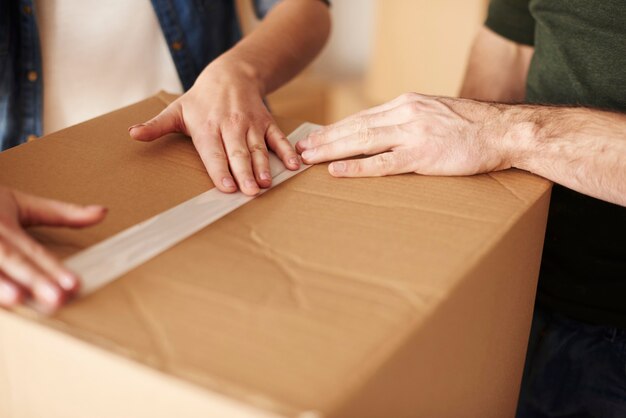 Klebeband auf der Box