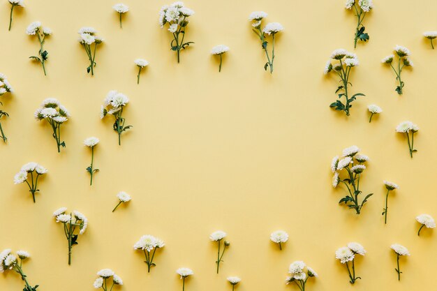 Kleine abstrakte weiße Blumen