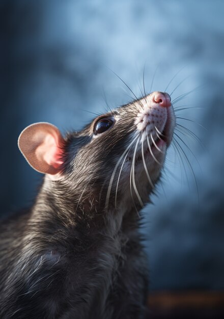 Kleine Ratte, die drinnen lebt