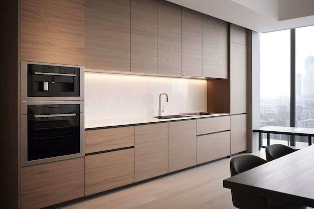 Kleiner Küchenraum mit modernem Design