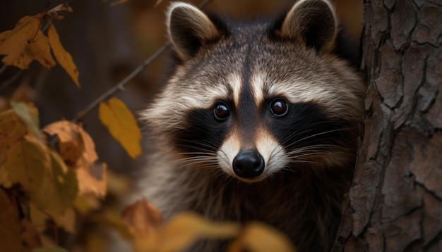 Kleiner Rotfuchs blickt in die Kamera im Freien, erzeugt durch KI