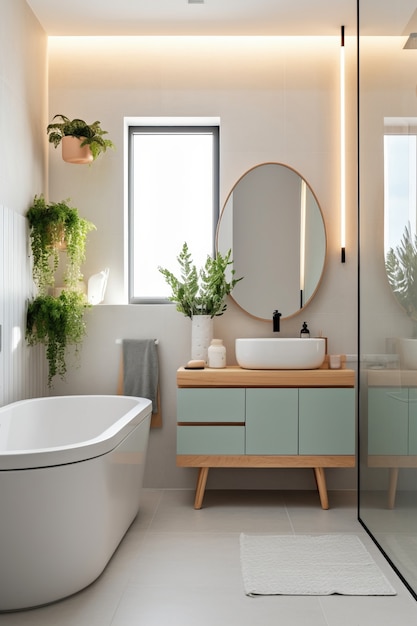 Kleines Badezimmer mit modernem Design