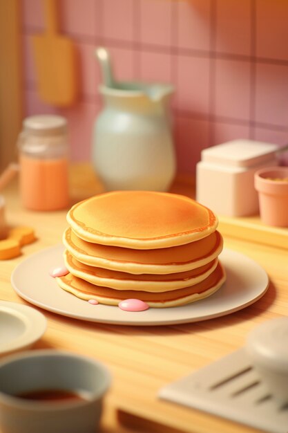 köstliche 3D-Pancakes aus Stillleben