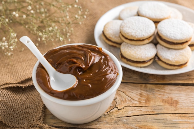 Köstliche Alfajores Konzeptanordnung