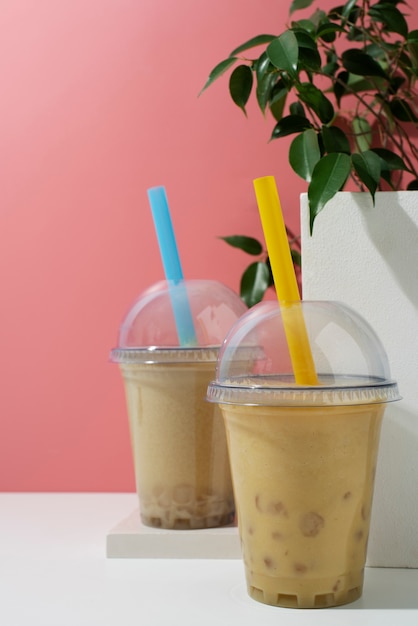 Kostenloses Foto köstliche bubble tea-getränke