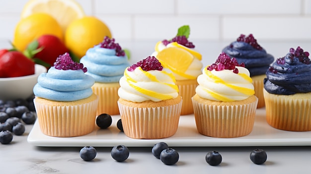 Köstliche Cupcakes mit buntem Zuckerguss