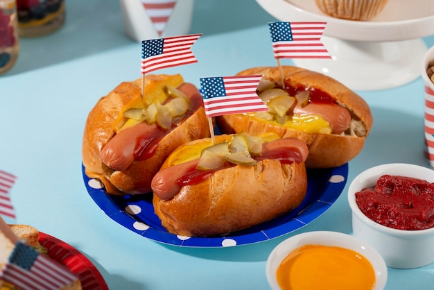 Köstliche Hot Dogs für den US-Arbeitstag