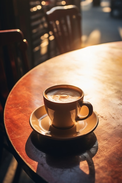 Kostenloses Foto köstliche kaffeetasse drinnen