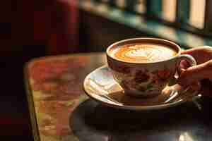 Kostenloses Foto köstliche kaffeetasse drinnen