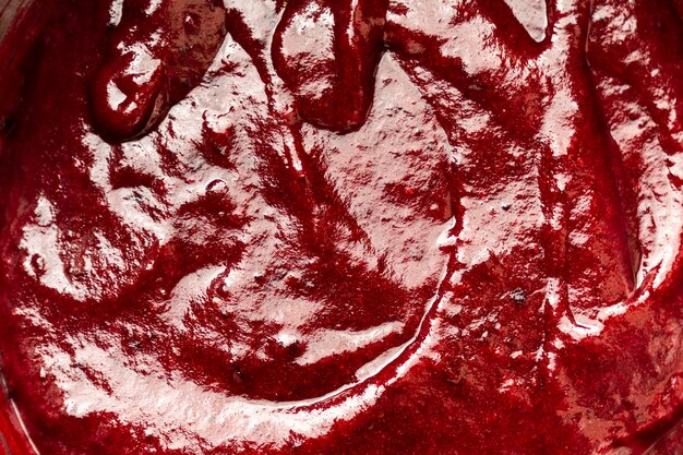 Köstliche rote Glasur mit Textur