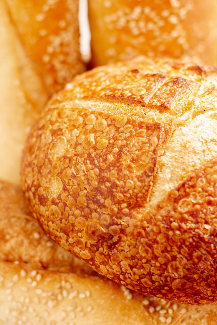 Kostenlose Foto köstliche runde brotnahaufnahme