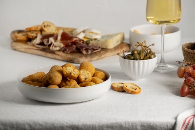 Köstliche spanische Krokettenzusammensetzung